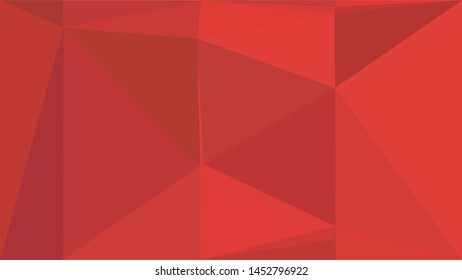 Red polygonal illustration background. Low poly style.