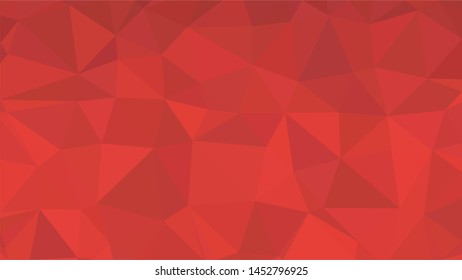 Red polygonal illustration background. Low poly style.