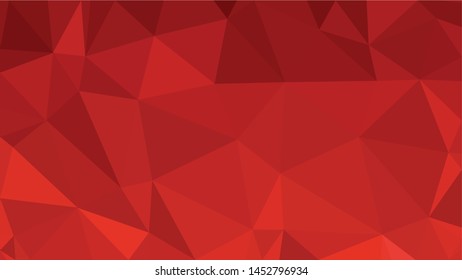 Red polygonal illustration background. Low poly style.
