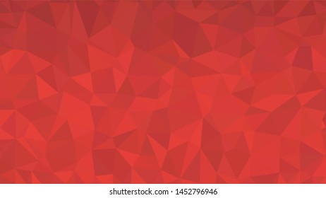 Red polygonal illustration background. Low poly style.