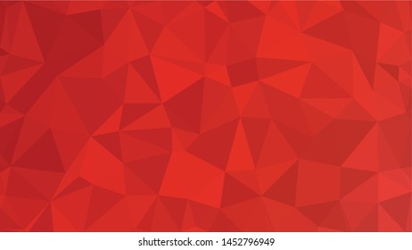 Red polygonal illustration background. Low poly style.