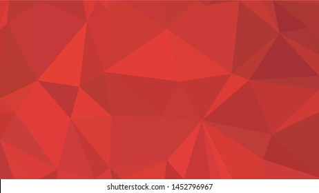 Red polygonal illustration background. Low poly style.