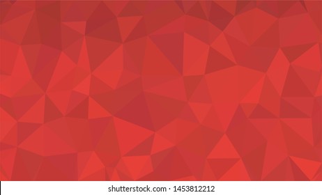 Red polygonal illustration background. Low poly style.