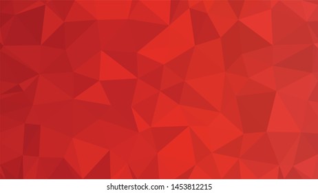 Red polygonal illustration background. Low poly style.