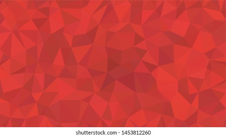 Red polygonal illustration background. Low poly style.
