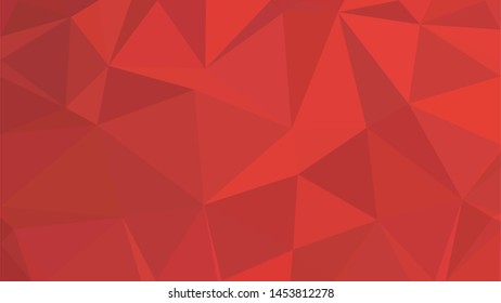 Red polygonal illustration background. Low poly style.