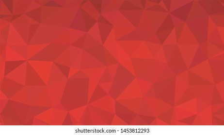 Red polygonal illustration background. Low poly style.