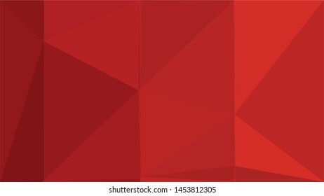 Red polygonal illustration background. Low poly style.