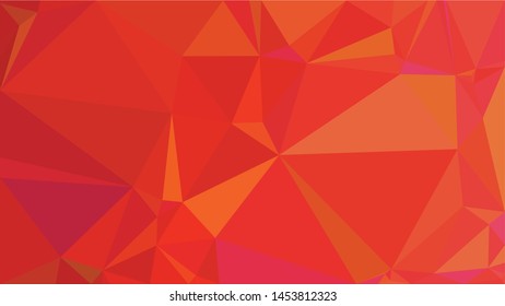 Red polygonal illustration background. Low poly style.