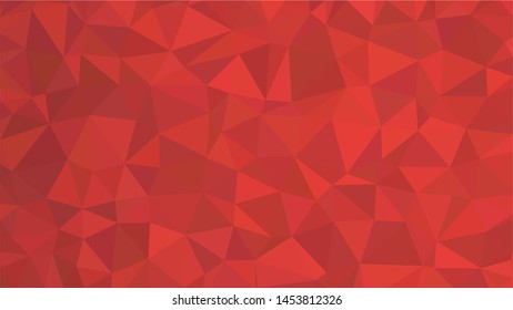 Red polygonal illustration background. Low poly style.