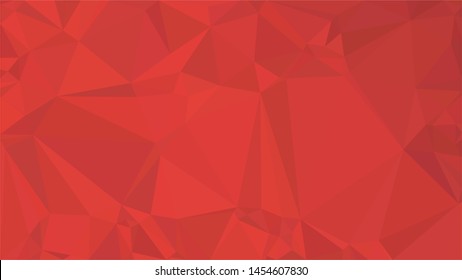 Red polygonal illustration background. Low poly style.
