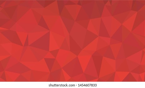 Red polygonal illustration background. Low poly style.