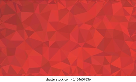 Red polygonal illustration background. Low poly style.