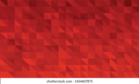 Fondo de la ilustración policonal roja. Bajo estilo poly.