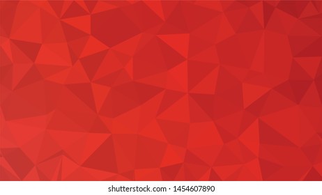 Red polygonal illustration background. Low poly style.
