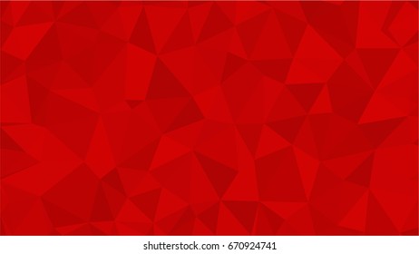 Red polygonal illustration background. Low poly style.