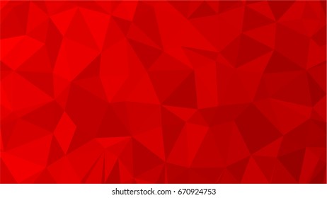 Red polygonal illustration background. Low poly style.