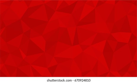 Red polygonal illustration background. Low poly style.