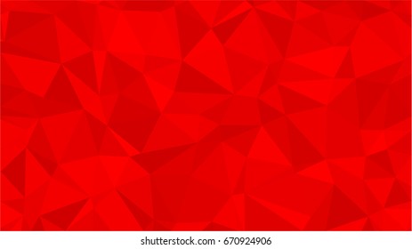 Red polygonal illustration background. Low poly style.