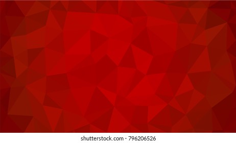 Red polygonal illustration background. Low poly style