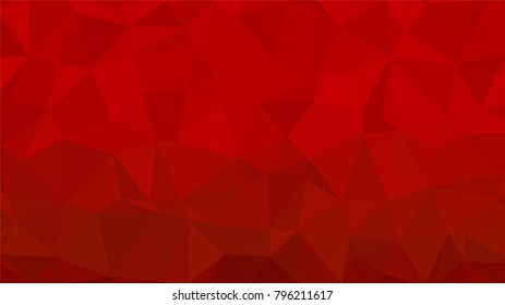 Red polygonal illustration background. Low poly style
