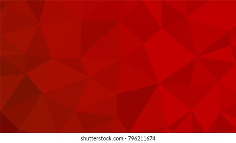 Red polygonal illustration background. Low poly style