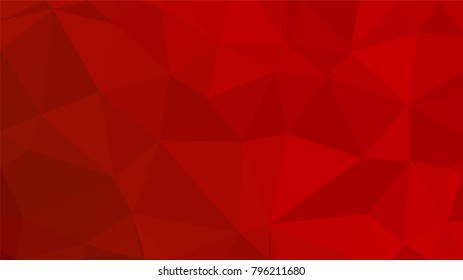Red polygonal illustration background. Low poly style