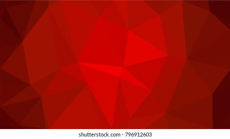 Red polygonal illustration background. Low poly style