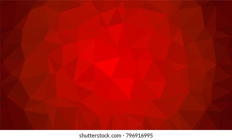 Red polygonal illustration background. Low poly style
