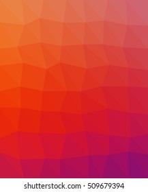Red polygonal illustration with triangle. Geometric background.