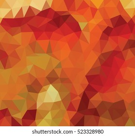Red polygonal illustration with triangle. Geometric background.