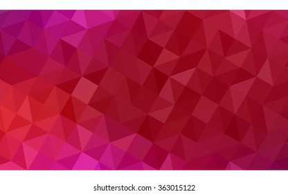 Red polygonal illustration, which consist of triangles. Geometric background in Origami style with gradient. Triangular design for your business in vector.