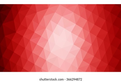 Red polygonal illustration, which consist of triangles. Geometric background in Origami style with gradient. Triangular design for your business.