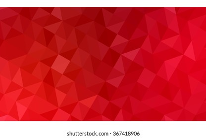 Red polygonal illustration, which consist of triangles. Geometric background in Origami style with gradient. Triangular design for your business.