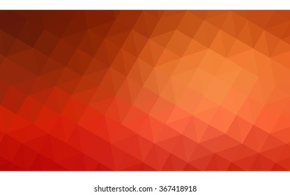 Red polygonal illustration, which consist of triangles. Geometric background in Origami style with gradient. Triangular design for your business.