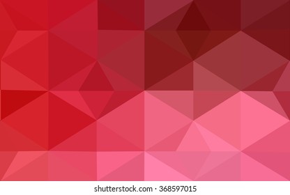 Red polygonal illustration, which consist of triangles. Geometric background in Origami style with gradient. Triangular design for your business.