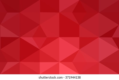 Red polygonal illustration, which consist of triangles. Geometric background in Origami style with gradient. Triangular design for your business.