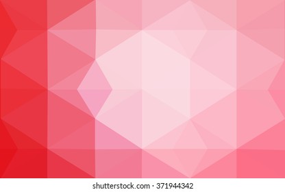 Red polygonal illustration, which consist of triangles. Geometric background in Origami style with gradient. Triangular design for your business.