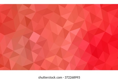 Red polygonal illustration, which consist of triangles. Geometric background in Origami style with gradient. Triangular design for your business.