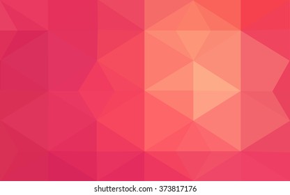 Red polygonal illustration, which consist of triangles. Geometric background in Origami style with gradient. Triangular design for your business.