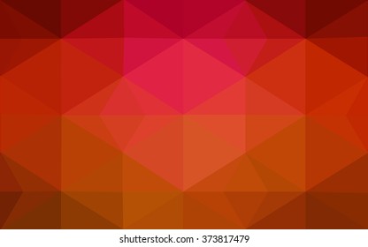 Red polygonal illustration, which consist of triangles. Geometric background in Origami style with gradient. Triangular design for your business.