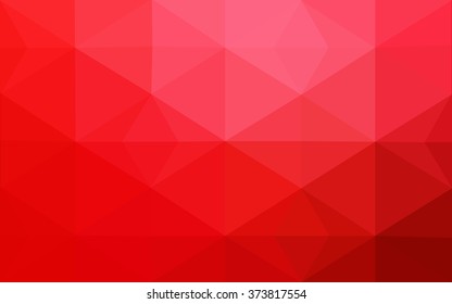 Red polygonal illustration, which consist of triangles. Geometric background in Origami style with gradient. Triangular design for your business.