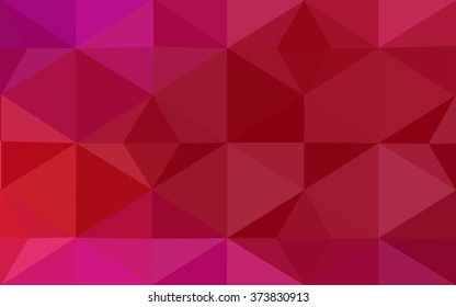 Red polygonal illustration, which consist of triangles. Geometric background in Origami style with gradient. Triangular design for your business.