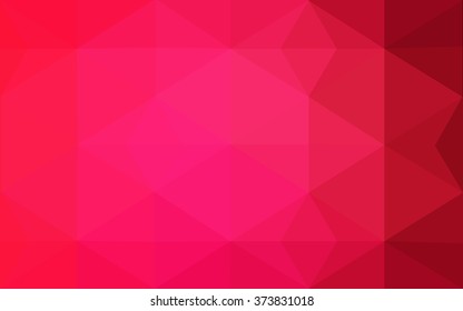 Red polygonal illustration, which consist of triangles. Geometric background in Origami style with gradient. Triangular design for your business.