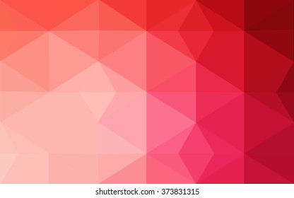 Red polygonal illustration, which consist of triangles. Geometric background in Origami style with gradient. Triangular design for your business.