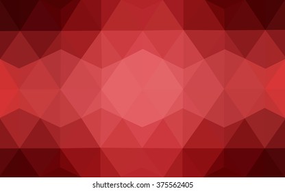 Red polygonal illustration, which consist of triangles. Geometric background in Origami style with gradient. Triangular design for your business.