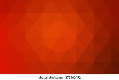 Red polygonal illustration, which consist of triangles. Geometric background in Origami style with gradient. Triangular design for your business.