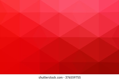 Red polygonal illustration, which consist of triangles. Geometric background in Origami style with gradient. Triangular design for your business.