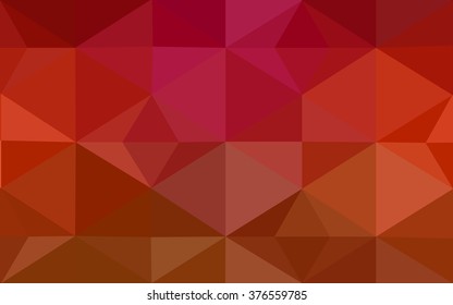 Red polygonal illustration, which consist of triangles. Geometric background in Origami style with gradient. Triangular design for your business.