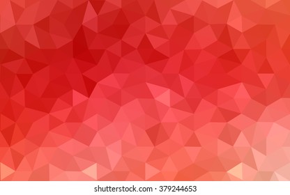 Red polygonal illustration, which consist of triangles. Geometric background in Origami style with gradient. Triangular design for your business.